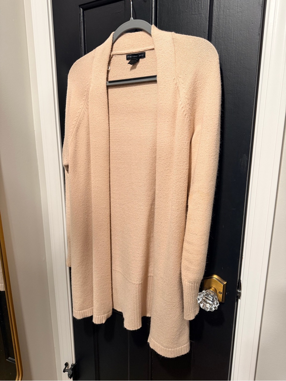 Women's Beige Cozy Open-Front Sweater Cardigan